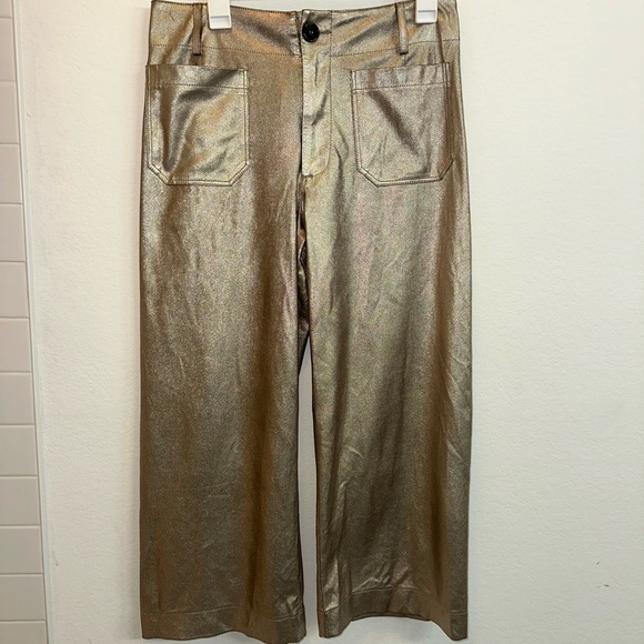 Maeve Colette Metallic gold pants - Picture 5 of 7